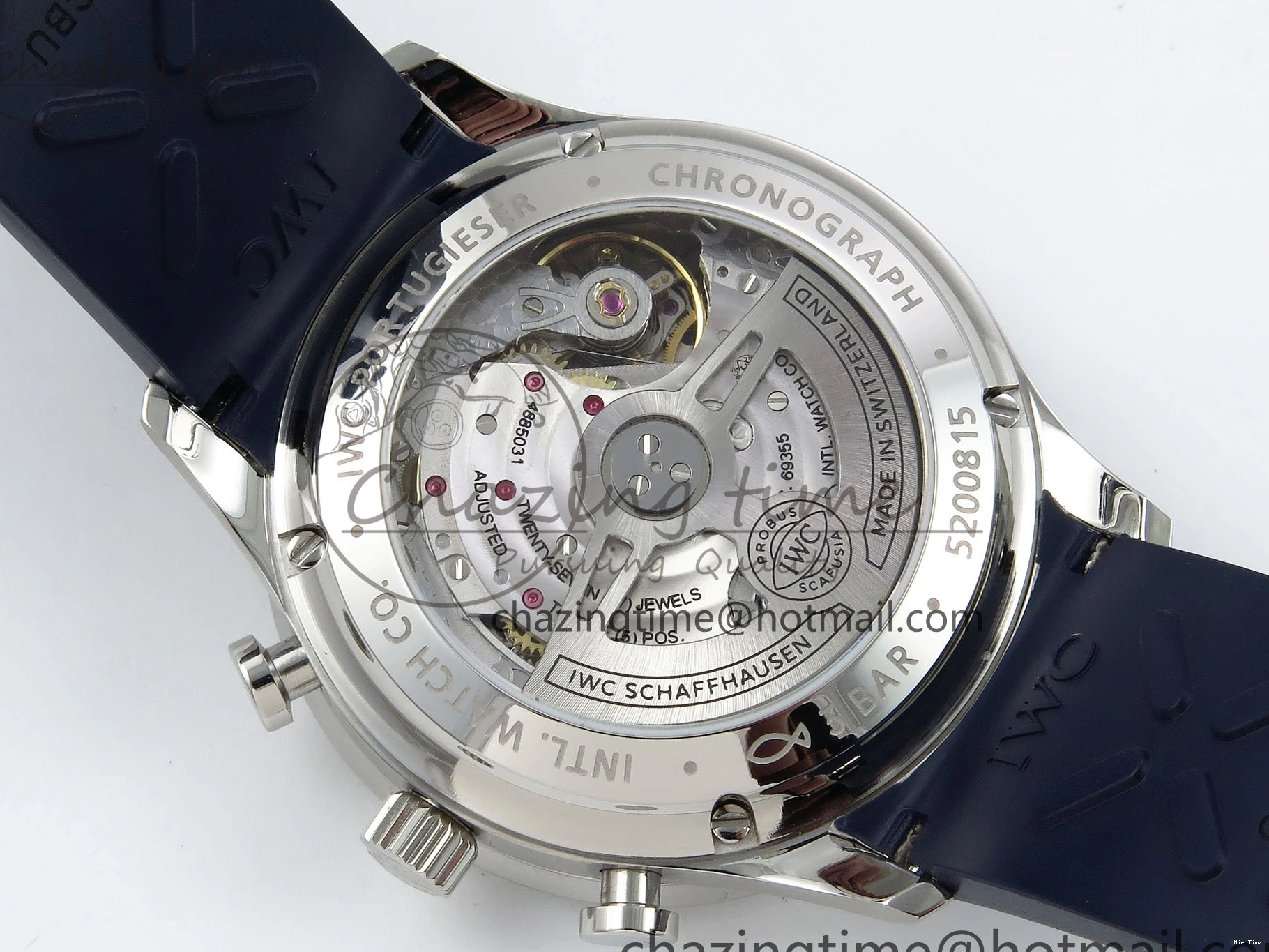 MIROTIME 0123 Portuguese Chrono IW3716 Z+F 1:1 Best Edition Blue Dial on Blue Rubber Strap A UrbanChic 7018